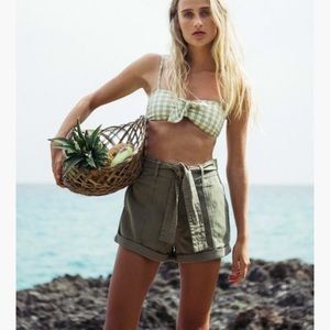 Billabong Olive Green High-Waisted Shorts 27